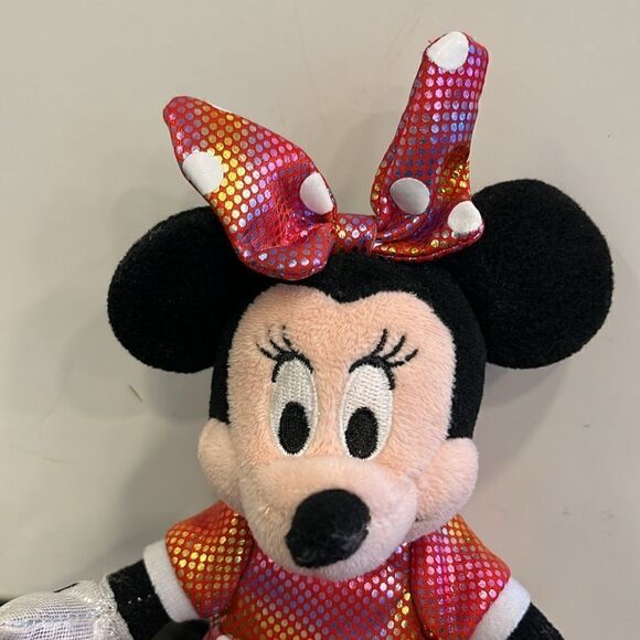 TY Beanie Baby - Disney Sparkle - MINNIE MOUSE (Rainbow Dress) (8 inch) - Picture 2 of 9